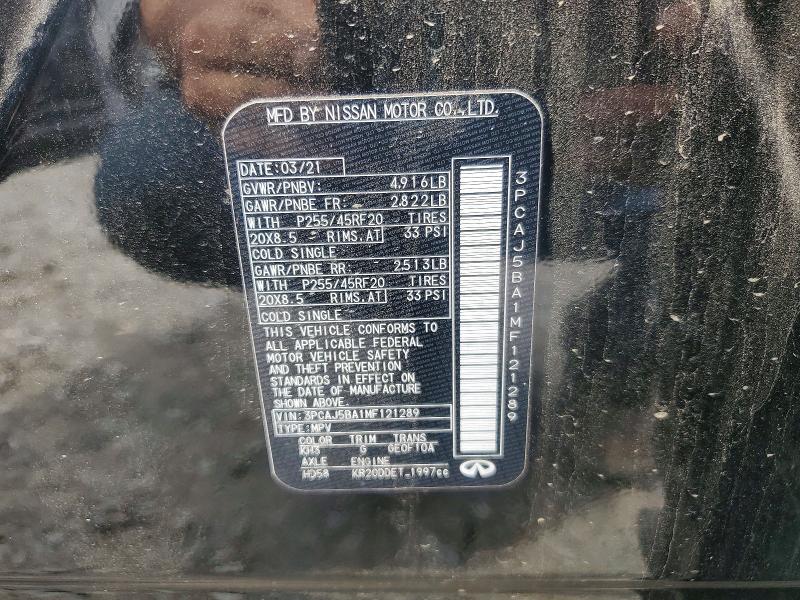Продажа на аукционе авто 2021 Infiniti Qx50, vin: 3PCAJ5BA1MF121289, номер лота: 78528185