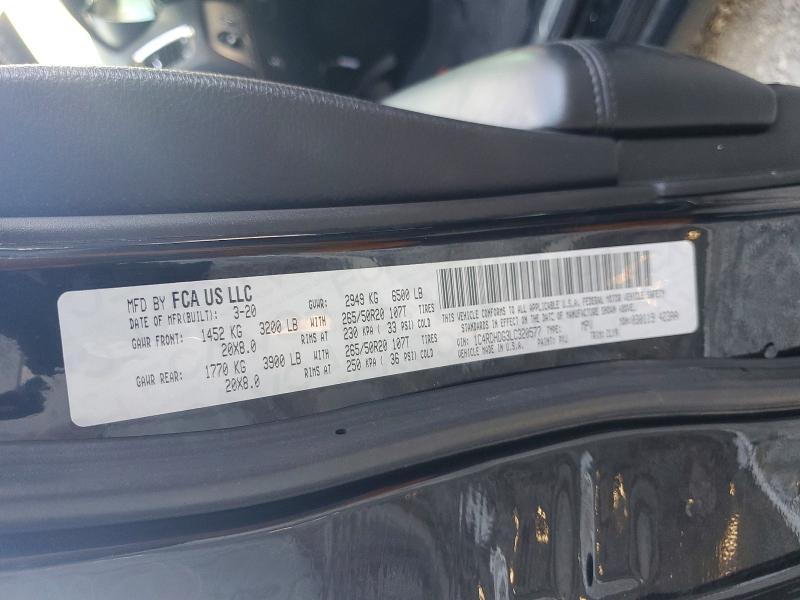 Продажа на аукционе авто 2020 Dodge Durango, vin: 1C4RDHDG3LC320577, номер лота: 46217866