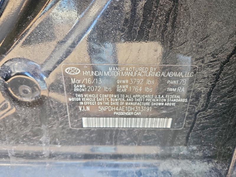 Продажа на аукционе авто 2013 Hyundai Elantra, vin: 5NPDH4AE1DH313191, номер лота: 47436796