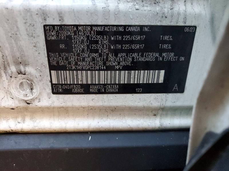 Продажа на аукционе авто 2023 Toyota Rav4, vin: 2T3K1RFV0PC238144, номер лота: 78277315