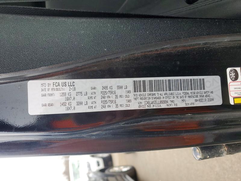Продаж на аукціоні авто 2018 Jeep Wrangler Unlimited, vin: 1C4BJWKG5JL892894, номер лоту: 45913906