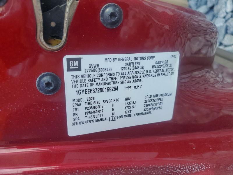 2006 Cadillac Srx მანქანა იყიდება აუქციონზე, vin: 1GYEE637260169264, აუქციონის ნომერი: 47749616