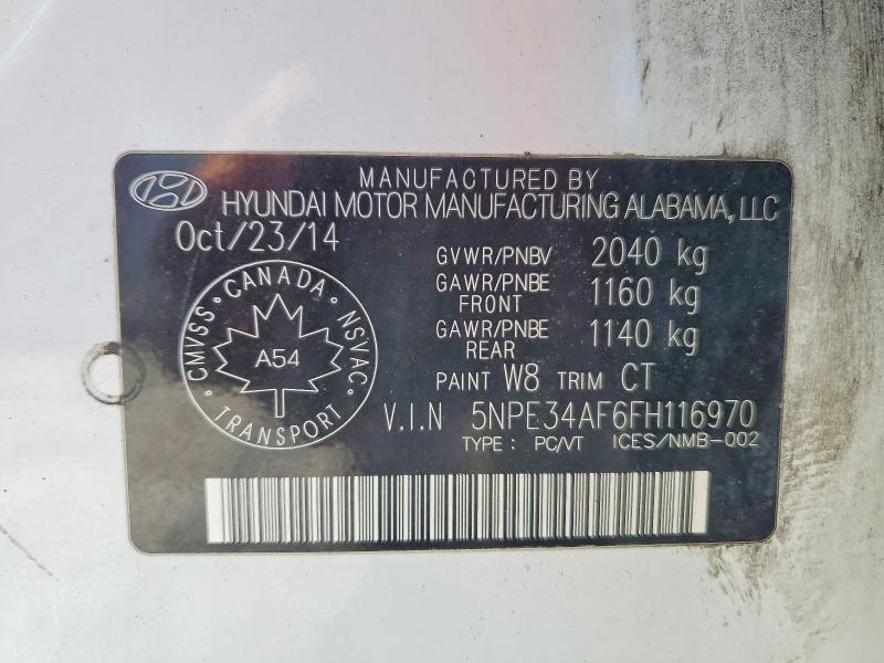 79668675 :رقم المزاد ، 5NPE34AF6FH116970 vin ، 2015 Hyundai Sonata مزاد بيع