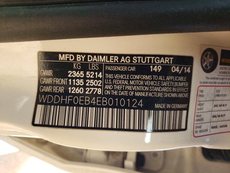 Продаж на аукціоні авто 2014 Mercedes-benz E, vin: WDDHF0EB4EB010124, номер лоту: 46583166