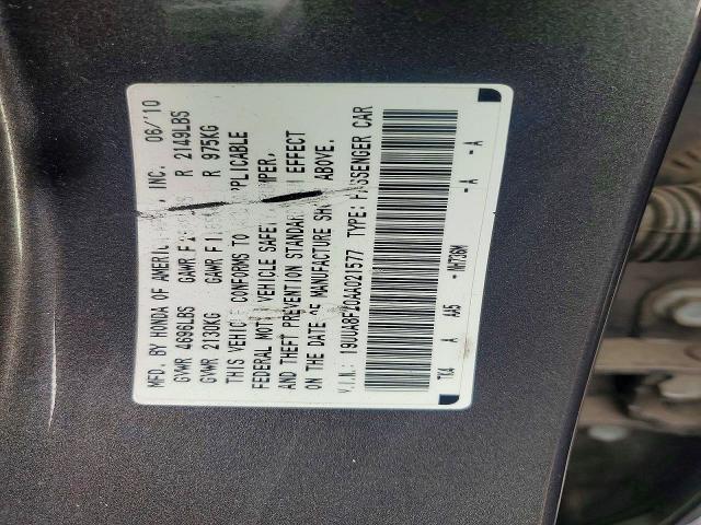 47458806 :رقم المزاد ، 19UUA8F20AA021577 vin ، 2010 Acura Tl مزاد بيع