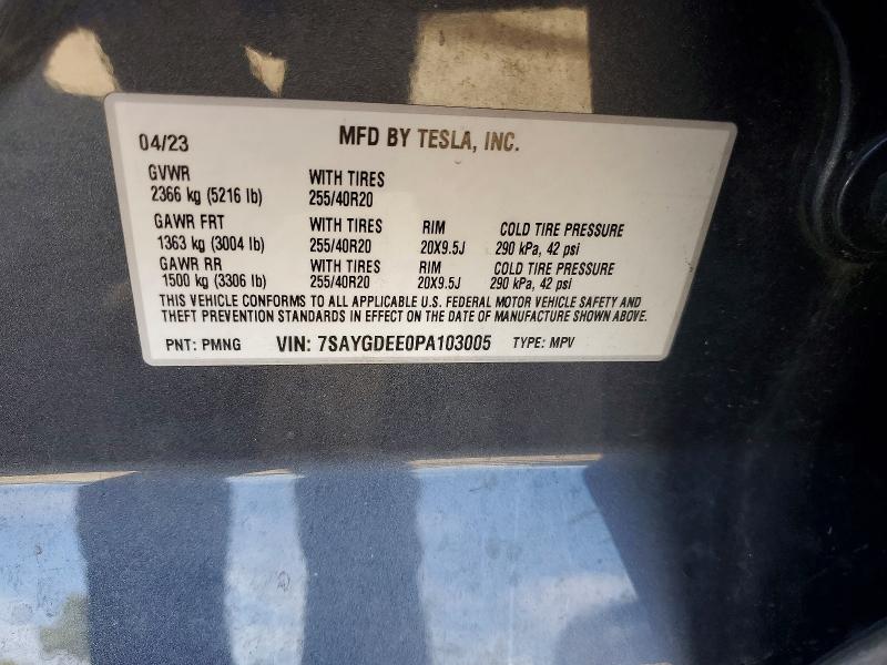 Aukcja sprzedaży 2023 Tesla Model Y, vin: 7SAYGDEE0PA103005, numer aukcji: 79399275