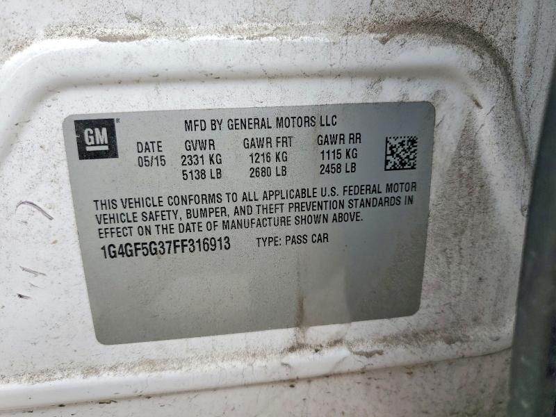 Aukcja sprzedaży 2015 Buick Lacrosse, vin: 1G4GF5G37FF316913, numer aukcji: 79318315