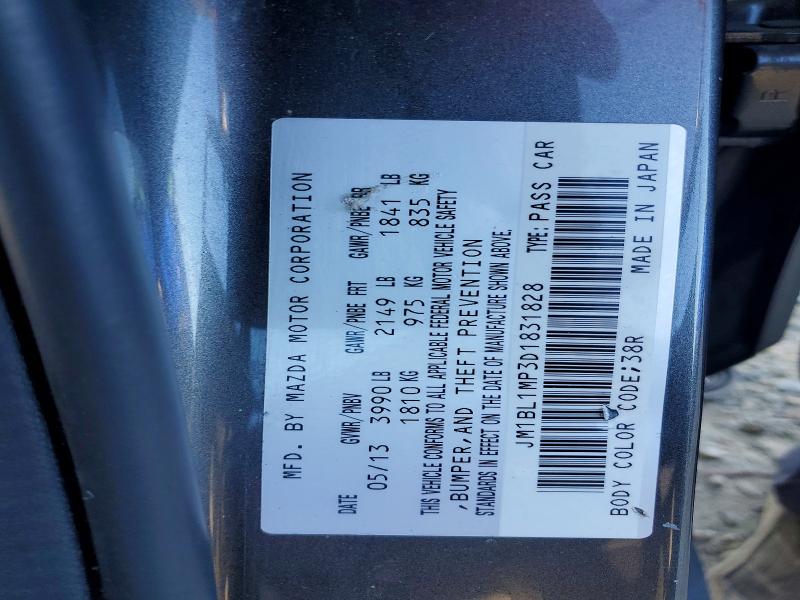 46302776 :رقم المزاد ، JM1BL1MP3D1831828 vin ، 2013 Mazda 3 مزاد بيع
