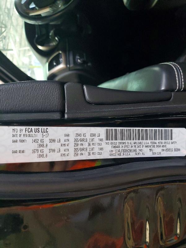 Продаж на аукціоні авто 2017 Jeep Grand Cherokee, vin: 1C4RJFBG8HC901046, номер лоту: 46318586