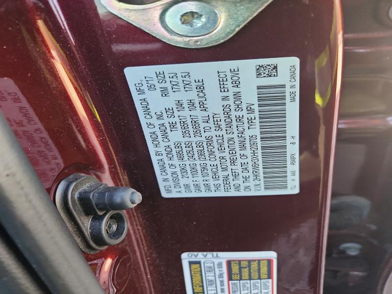 Продаж на аукціоні авто 2017 Honda Cr-v, vin: 2HKRW6H3XHH209705, номер лоту: 47466346