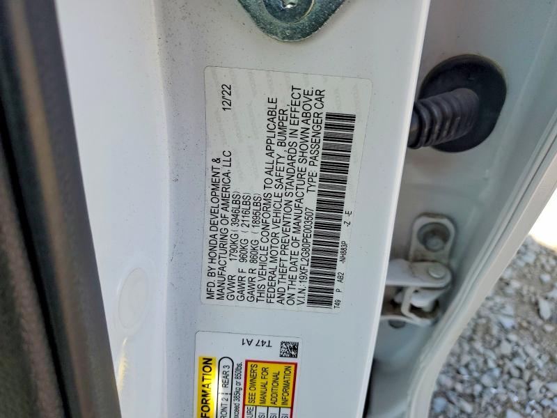 Продажа на аукционе авто 2023 Honda Civic, vin: 19XFL2G80PE003507, номер лота: 47123236