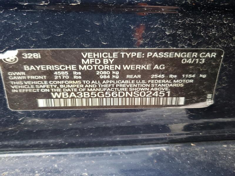 Aukcja sprzedaży 2013 Bmw 328, vin: WBA3B5G56DNS02451, numer aukcji: 47437726