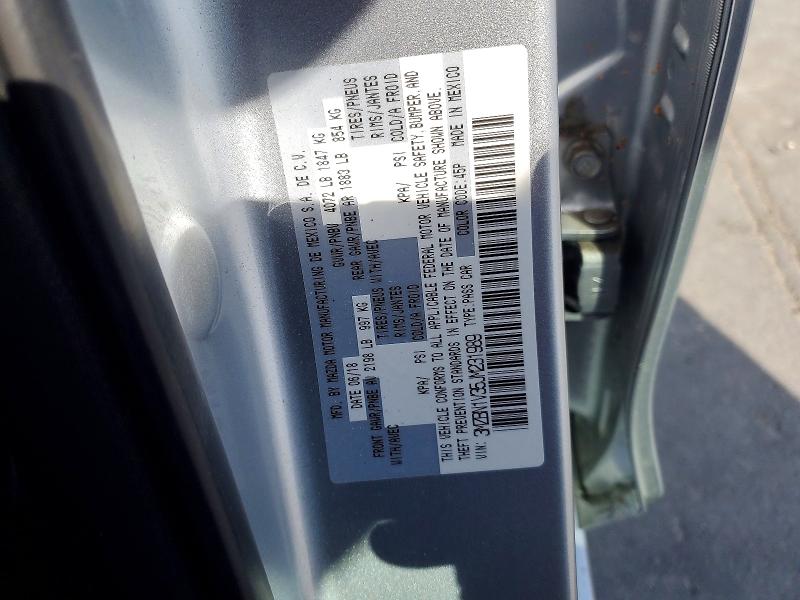 2018 Mazda 3 მანქანა იყიდება აუქციონზე, vin: 3MZBN1V35JM231989, აუქციონის ნომერი: 46267686