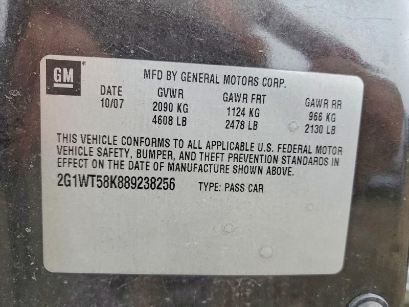Aukcja sprzedaży 2008 Chevrolet Impala, vin: 2G1WT58K889238256, numer aukcji: 79443325