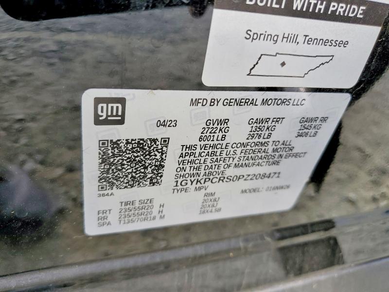 2023 Cadillac Xt6 მანქანა იყიდება აუქციონზე, vin: 1GYKPCRS0PZ208471, აუქციონის ნომერი: 45473576