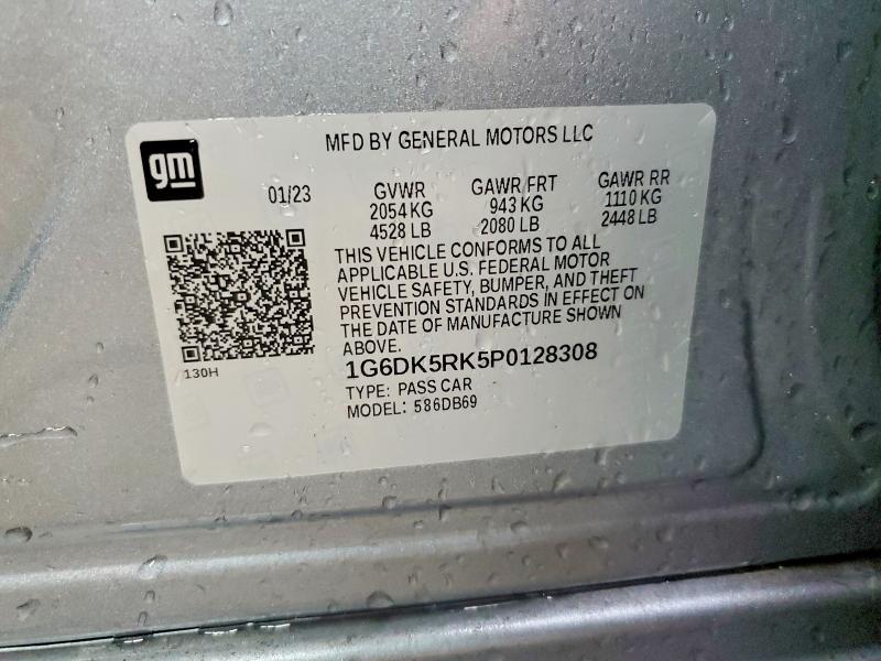 2023 Cadillac Ct4 მანქანა იყიდება აუქციონზე, vin: 1G6DK5RK5P0128308, აუქციონის ნომერი: 79822635