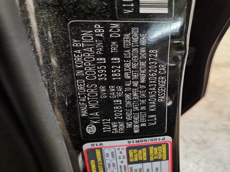 Продаж на аукціоні авто 2013 Kia Rio 5-door, vin: KNADN5A3XD6203728, номер лоту: 42062566