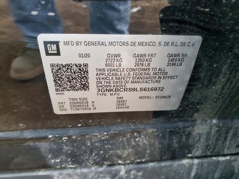 Продаж на аукціоні авто 2020 Chevrolet Blazer, vin: 3GNKBCRS9LS616972, номер лоту: 79021255