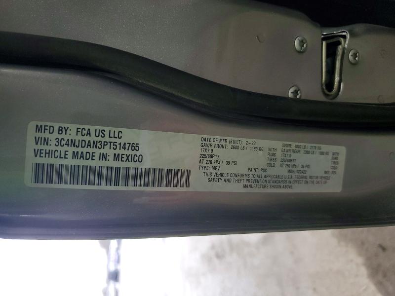 2023 Jeep Compass მანქანა იყიდება აუქციონზე, vin: 3C4NJDAN3PT514765, აუქციონის ნომერი: 53786016