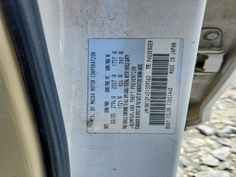 47200196 :رقم المزاد ، JM1BK12F451309563 vin ، 2005 Mazda 3 مزاد بيع