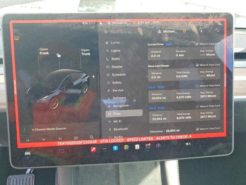 Продажа на аукционе авто 2025 Tesla Model Y, vin: 7SAYGDEE5SF233048, номер лота: 45446806
