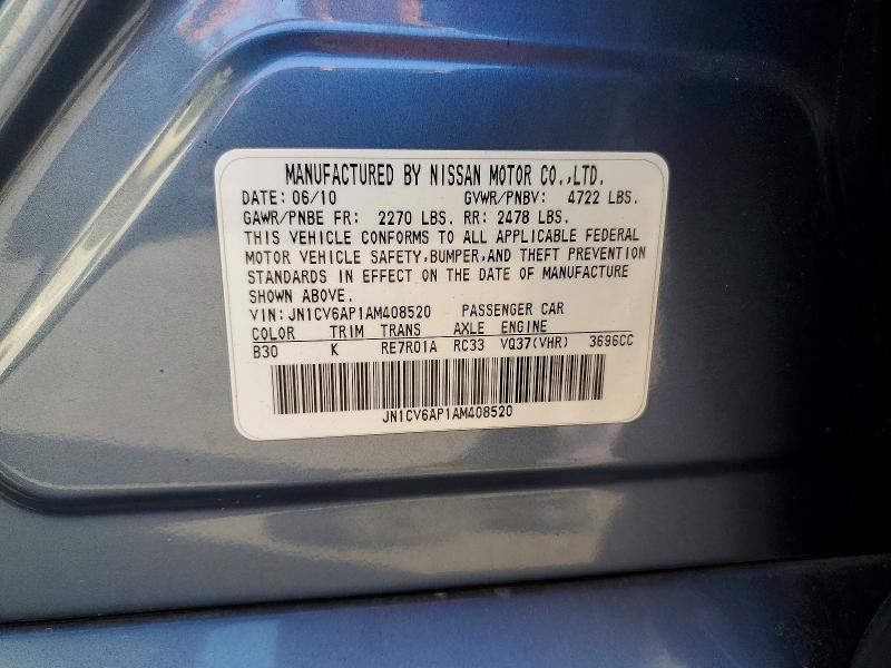 Aukcja sprzedaży 2010 Infiniti G37 Sedan, vin: JN1CV6AP1AM408520, numer aukcji: 41838216