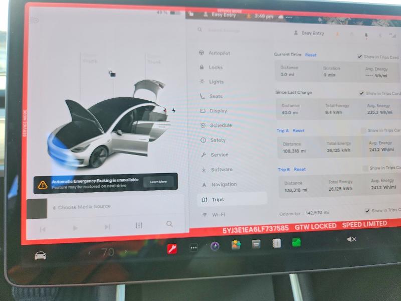 79962375 :رقم المزاد ، 5YJ3E1EA6LF737585 vin ، 2020 Tesla Model 3 مزاد بيع