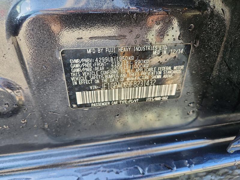 Aukcja sprzedaży 2015 Subaru Impreza, vin: JF1GPAC69F8231432, numer aukcji: 47893856