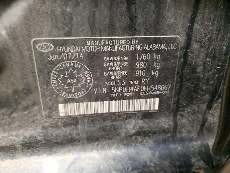 Продажа на аукционе авто 2015 Hyundai Elantra, vin: 5NPDH4AE0FH548667, номер лота: 79957015