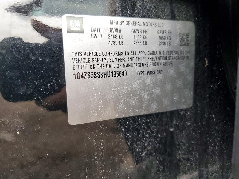Продажа на аукционе авто 2017 Buick Lacrosse, vin: 1G4ZS5SS3HU195640, номер лота: 46352976