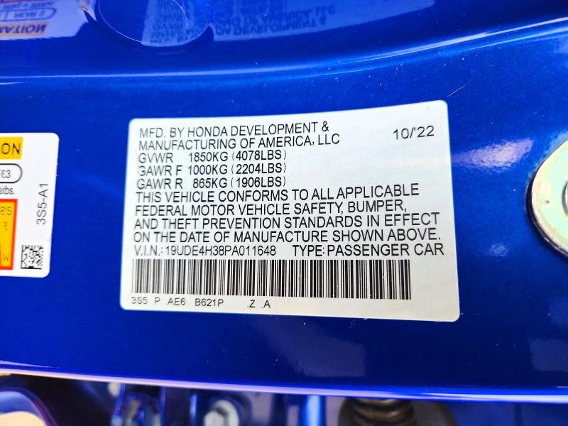 Aukcja sprzedaży 2023 Acura Integra, vin: 19UDE4H38PA011648, numer aukcji: 79840825