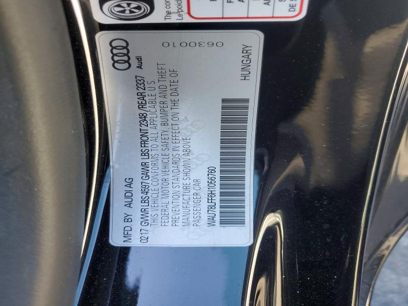 47047136 :رقم المزاد ، WAU78LFF6H1056760 vin ، 2017 Audi A3 مزاد بيع