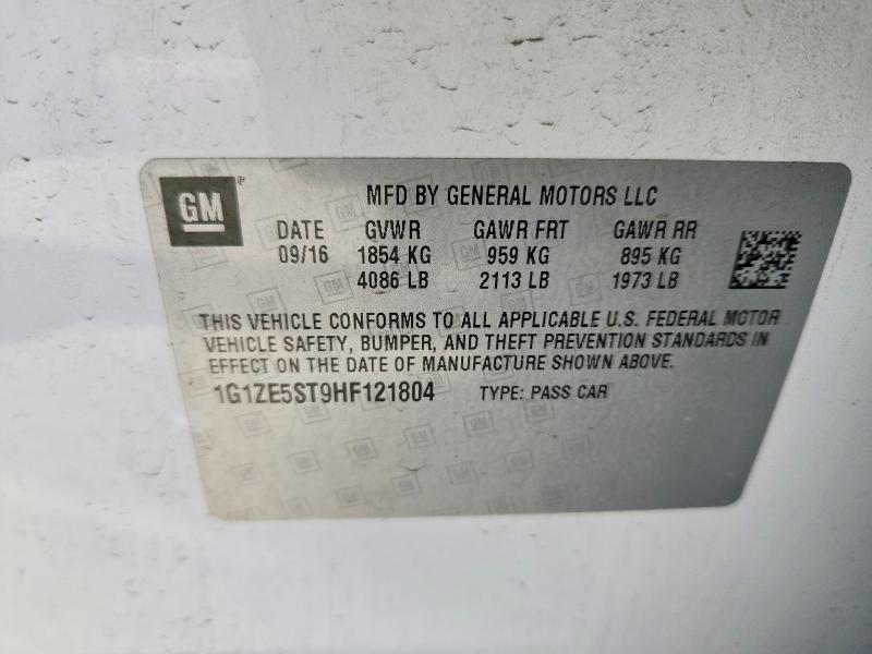 Aukcja sprzedaży 2017 Chevrolet Malibu, vin: 1G1ZE5ST9HF121804, numer aukcji: 46481656