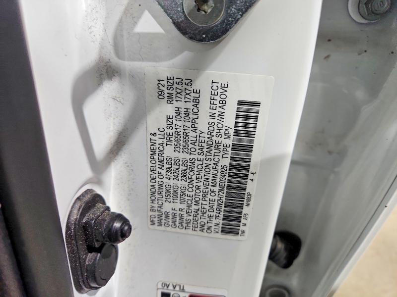 2021 Honda Cr-v მანქანა იყიდება აუქციონზე, vin: 7FARW2H72ME034925, აუქციონის ნომერი: 46578566