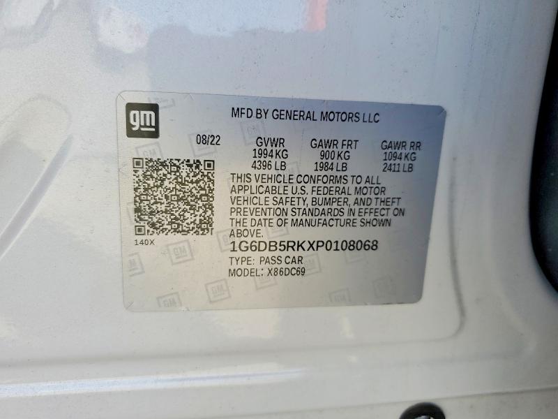 Продажа на аукционе авто 2023 Cadillac Ct4, vin: 1G6DB5RKXP0108068, номер лота: 79616905