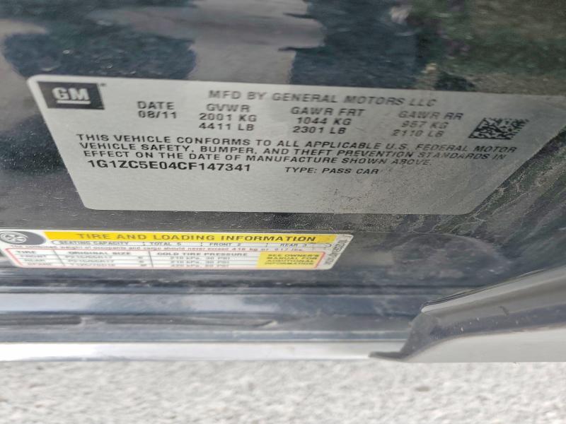 Продажа на аукционе авто 2012 Chevrolet Malibu, vin: 1G1ZC5E04CF147341, номер лота: 48076126