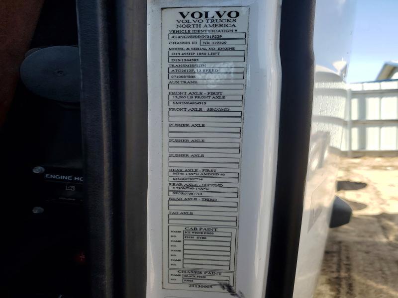 Продаж на аукціоні авто 2022 Volv Vn, vin: 4V4NC9EH5NN319229, номер лоту: 46874066