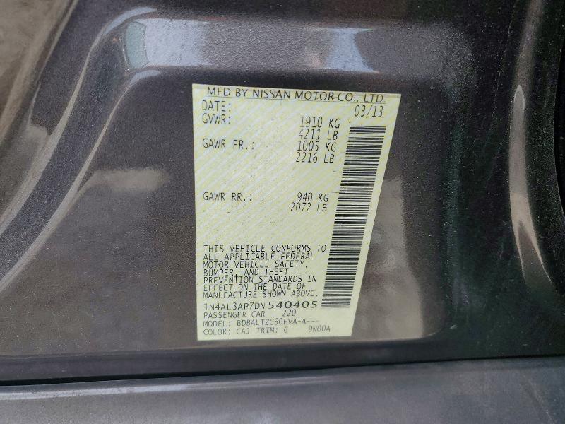 Продаж на аукціоні авто 2013 Nissan Altima, vin: 1N4AL3AP7DN540405, номер лоту: 78530105