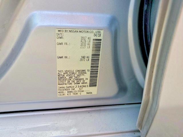 Продаж на аукціоні авто 2018 Nissan Altima, vin: 1N4AL3AP6JC234965, номер лоту: 46733916