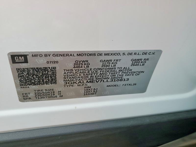 Продаж на аукціоні авто 2020 Gmc Terrain, vin: 3GKALMEV7LL310813, номер лоту: 47913146