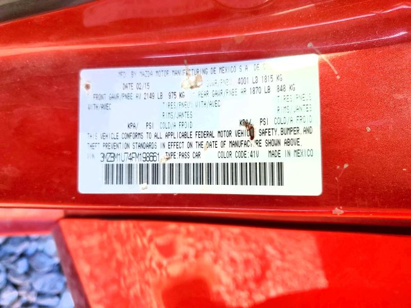 46622046 :رقم المزاد ، 3MZBM1U74FM198661 vin ، 2015 Mazda 3 مزاد بيع