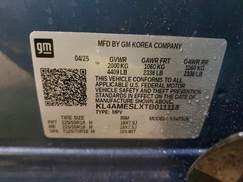 79999715 :رقم المزاد ، KL4AMESLXTB011118 vin ، 2026 Buick Encore Gx مزاد بيع