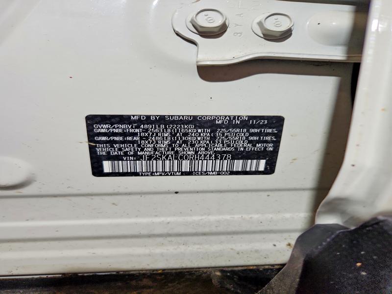 Продажа на аукционе авто 2024 Subaru Forester, vin: JF2SKALC0RH444378, номер лота: 47932356