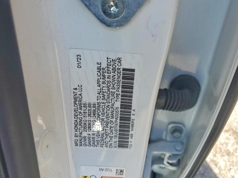 47892756 :رقم المزاد ، 19UUB7F97PA000576 vin ، 2023 Acura Tlx مزاد بيع