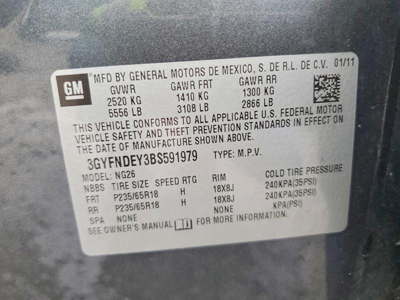Aukcja sprzedaży 2011 Cadillac Srx, vin: 3GYFNDEY3BS591979, numer aukcji: 41750686