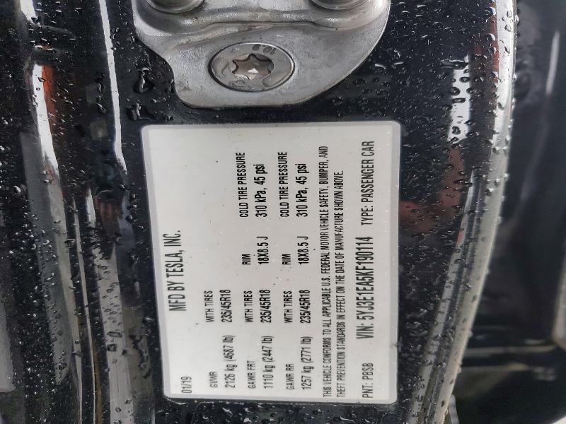 Aukcja sprzedaży 2019 Tesla Model 3, vin: 5YJ3E1EA5KF190114, numer aukcji: 47003106