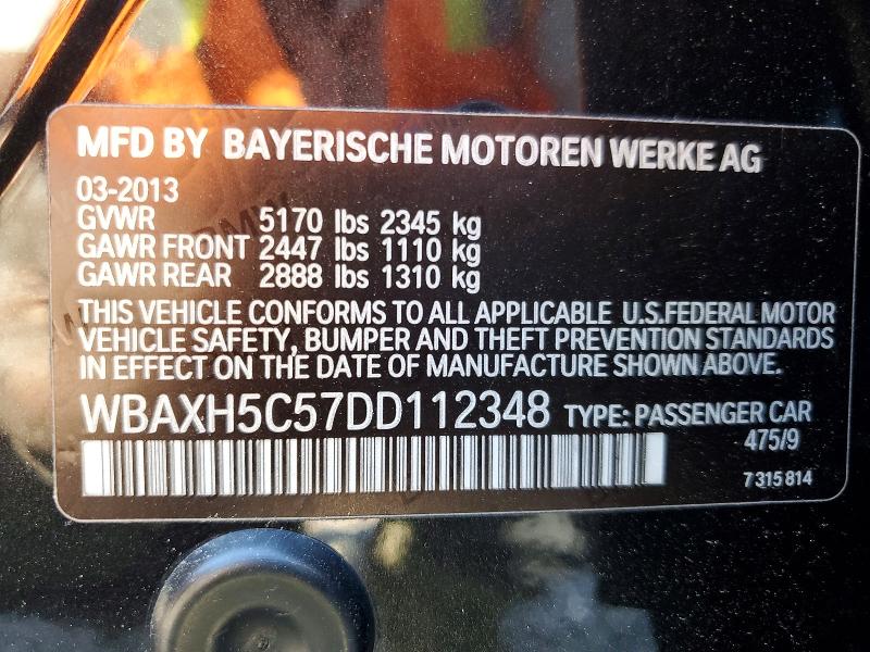 Aukcja sprzedaży 2013 Bmw 528, vin: WBAXH5C57DD112348, numer aukcji: 45970246