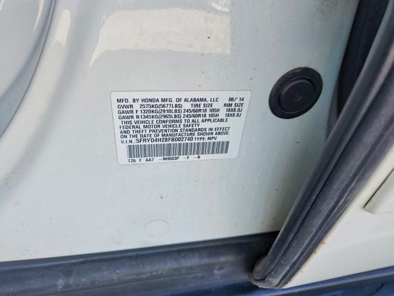 Продаж на аукціоні авто 2015 Acura Mdx, vin: 5FRYD4H28FB002740, номер лоту: 46891496