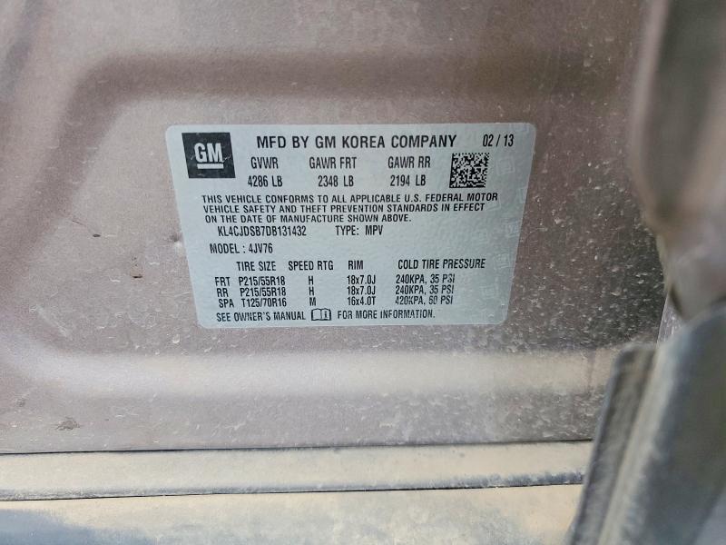 Продаж на аукціоні авто 2013 Buick Encore, vin: KL4CJDSB7DB131432, номер лоту: 41820416
