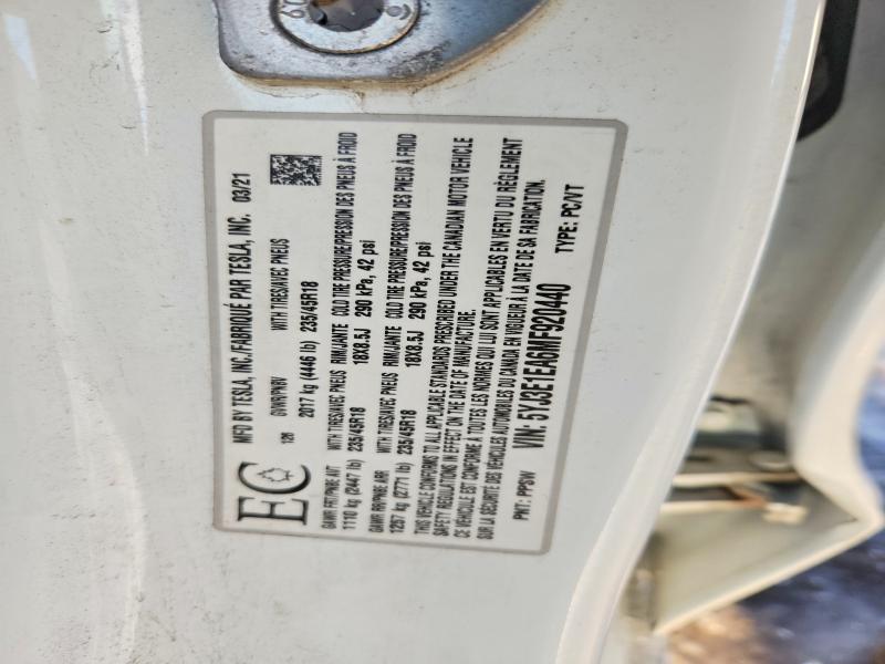 Auction sale of the 2021 Tesla Model 3, vin: 5YJ3E1EA6MF920440, lot number: 46008456
